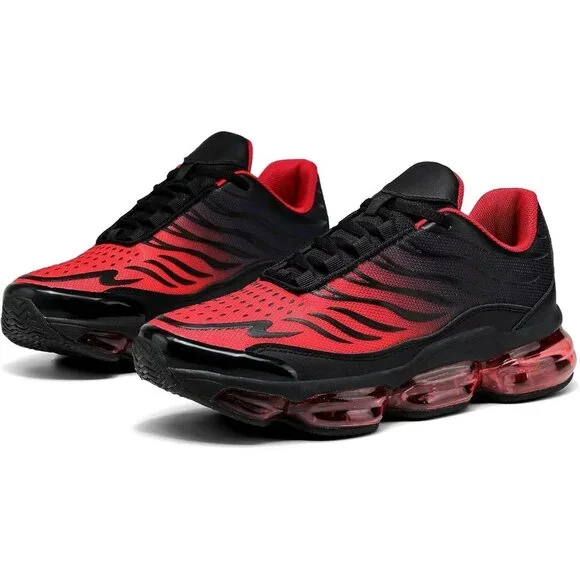 Men's Red Running Shoes Non Slip Workout Casual Sport Fitness Cross Trainers - Picture 7 of 7